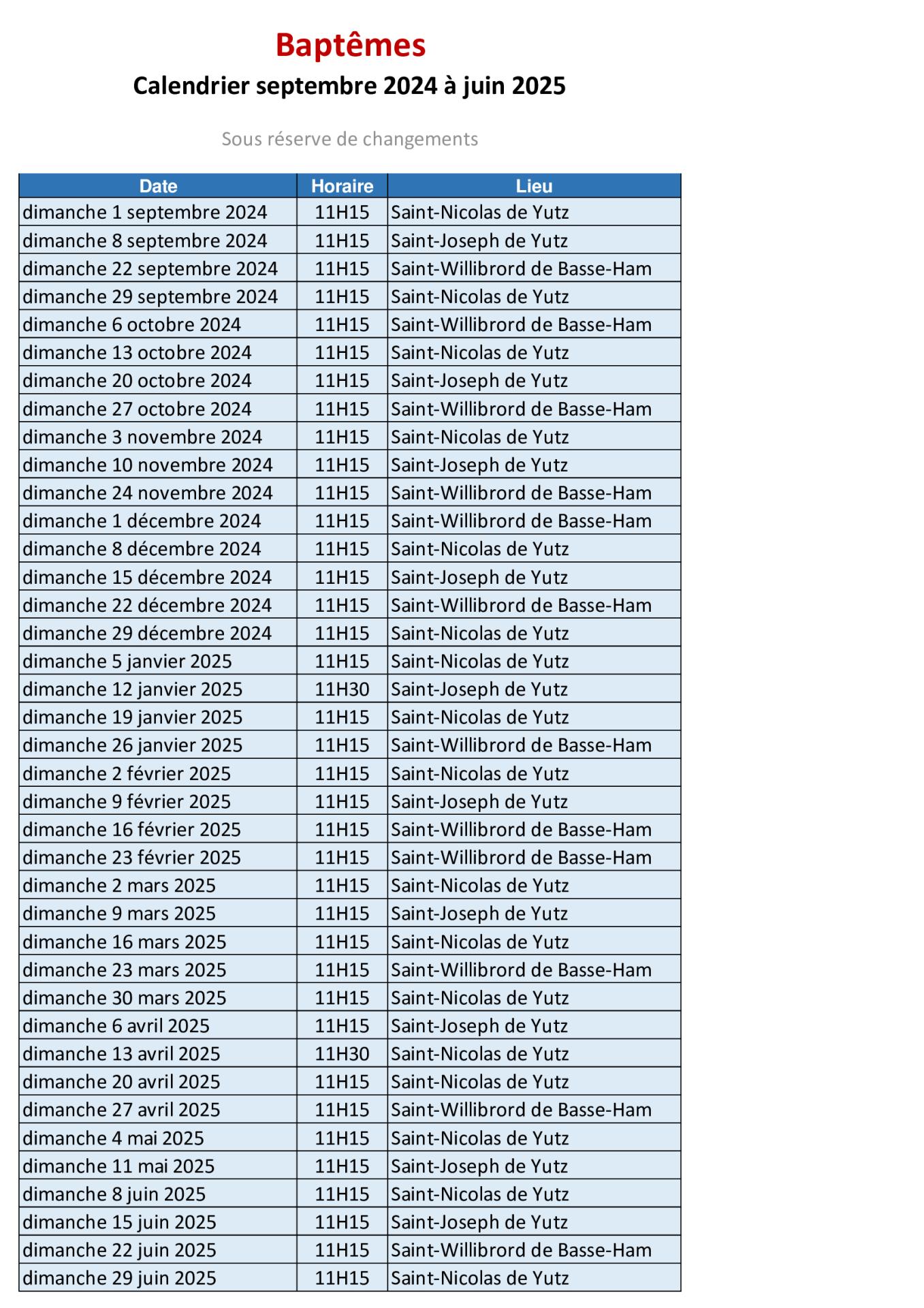 Bapteme 2024 2025 site web